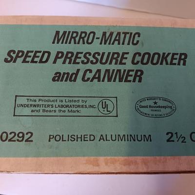 Vintage Brand new in sealed box Mirro-Matic speed pressure cooker and Canner