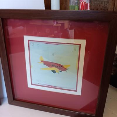 Two framed Airplane pictures "Up in the air" by Paull Gibson