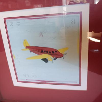 Two framed Airplane pictures "Up in the air" by Paull Gibson