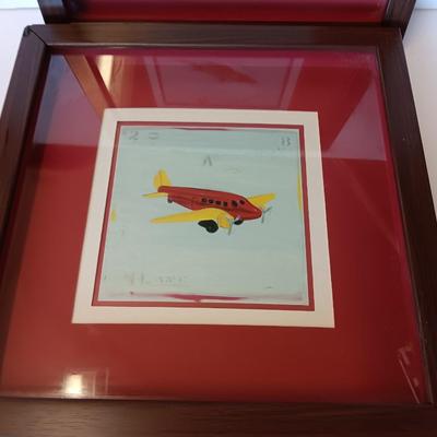 Two framed Airplane pictures "Up in the air" by Paull Gibson