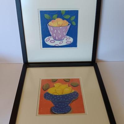 Two Cute and fun framed fruit inspired pictures