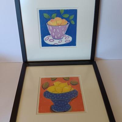 Two Cute and fun framed fruit inspired pictures