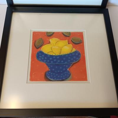 Two Cute and fun framed fruit inspired pictures