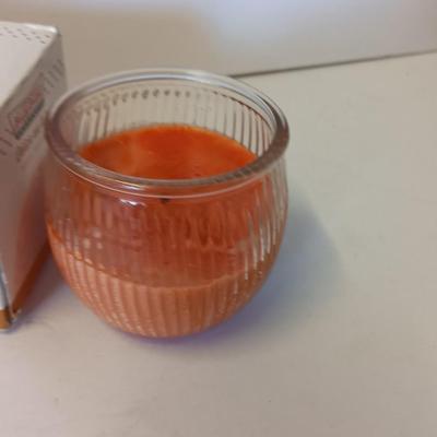 Beautiful Art glass illuminated red & Black scented wax burner. - Like a Scentsy burner