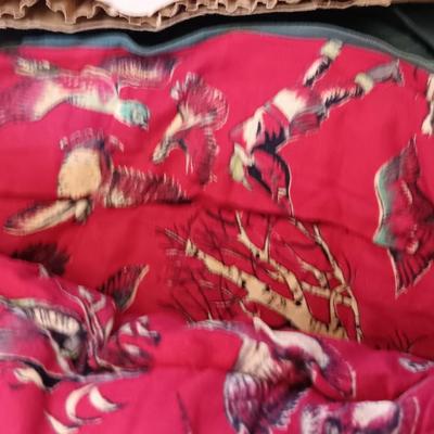 Flannel lined sleeping bag Duck hunter red with green shell