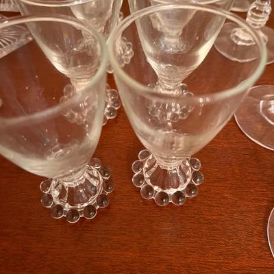 Lot 3 sets Vintage Glassware - Possibly Fostoria, Imperial, Anchor Hocking