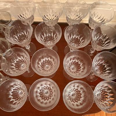 Lot 3 sets Vintage Glassware - Possibly Fostoria, Imperial, Anchor Hocking
