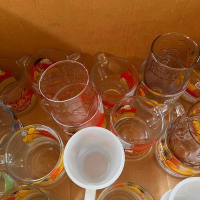 Vintage Lot Cartoon Glasses - Garfield, Mickey, Tony Tiger
