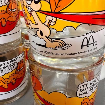 Vintage Lot Cartoon Glasses - Garfield, Mickey, Tony Tiger