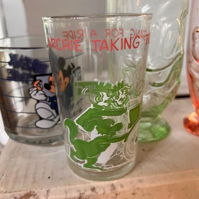 Vintage Lot Cartoon Glasses - Garfield, Mickey, Tony Tiger