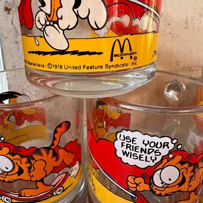 Vintage Lot Cartoon Glasses - Garfield, Mickey, Tony Tiger