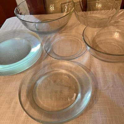French Glass Plates Bowls - Arcoroc & Duralex