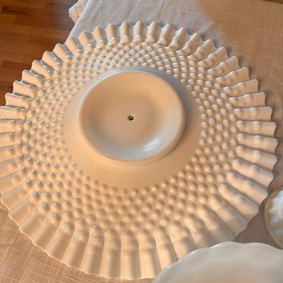 Vintage MCM Mixed Lot Milk Glass Hobnail