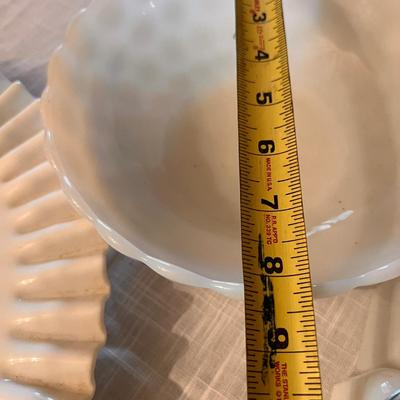 Vintage MCM Mixed Lot Milk Glass Hobnail