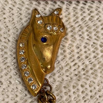 Coro 1930s Double horse Head brooch