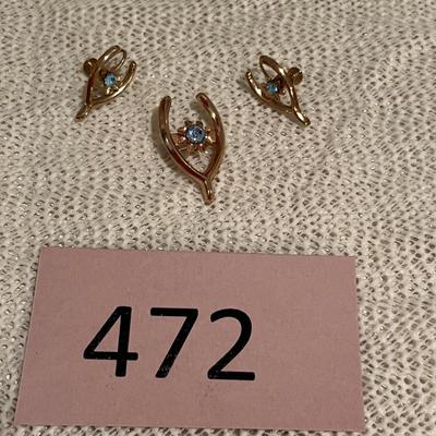 Coro style gold filled wishbown set