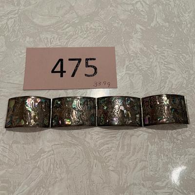 Taxco Abalone inlaid bracelet 33.9 g