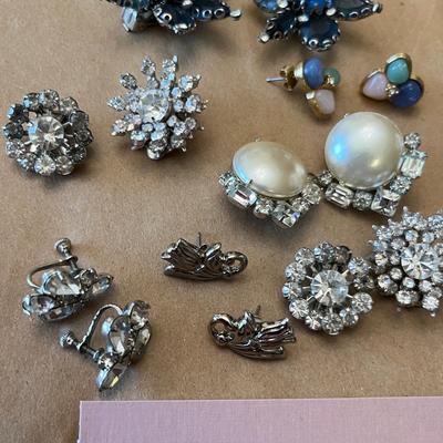 Vintage Rhinestone Earring sets