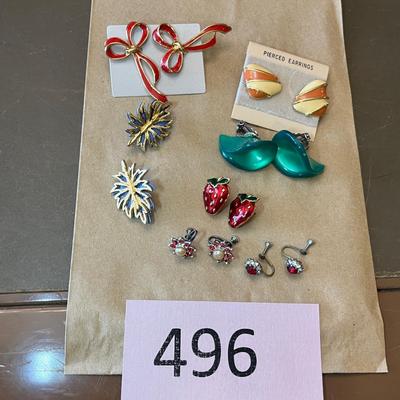 Costume earring grouping