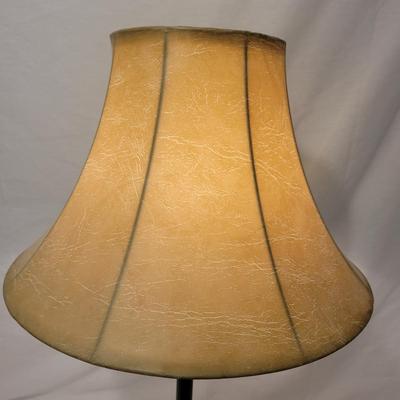 Bronze Colored Lamp and Faux Wicker and Metal Baskets (M-DW)