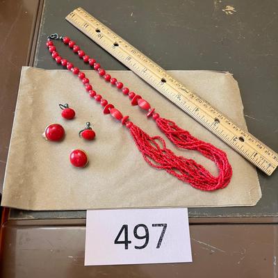 80s plastic Red set