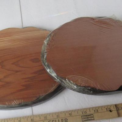 Lot 467:  Lot of Two Unused Wood Bases or Plaques