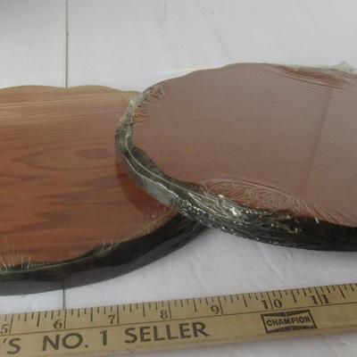 Lot 467:  Lot of Two Unused Wood Bases or Plaques