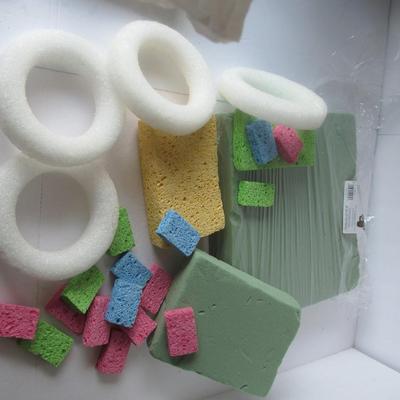 Lot 470:  Lot of Wreath Forms, Foam Floral Blocks, Sponges