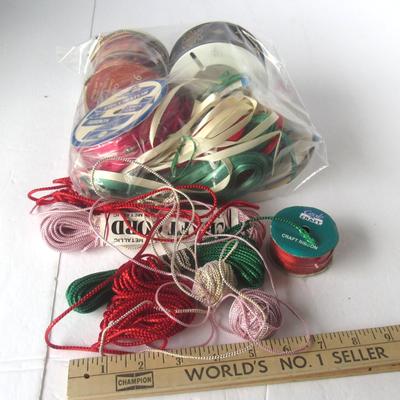 Lot 471:  Lot of Ribbon, Decorative Cording, Craft Items