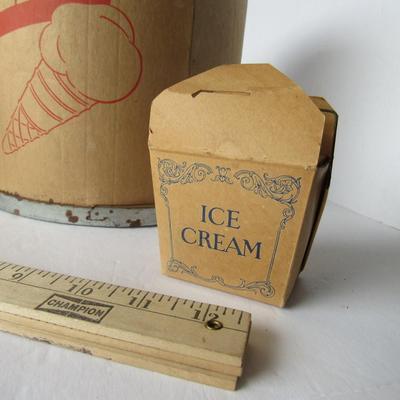 Lot 476:  Lot of Vintage Cardboard Ice Cream Boxes and Pails