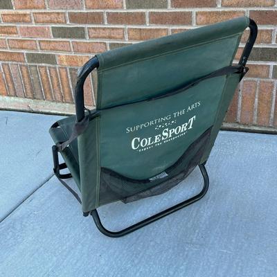 COLE SPORT OUTDOOR CONCERT/GAME FOLDING CHAIR LIGHTWEIGHT SITS LOW TO GROUND