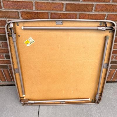 SAMSONITE VINYL COVERED FOLDING CARD TABLE