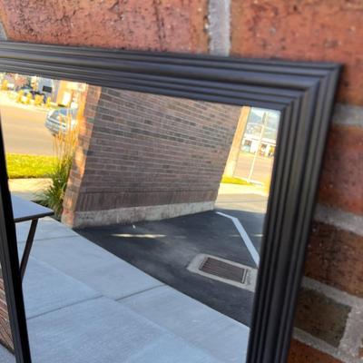 BLACK FRAMED WALL MIRROR