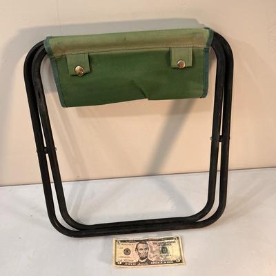 â€œWINGS & WATERâ€ FOLDING METAL, CANVAS CAMP STOOL