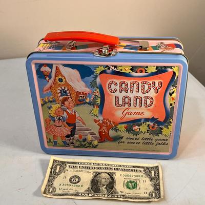 METAL CANDY LAND GAME LUNCH BOX FUN VINTAGE GRAPHICS