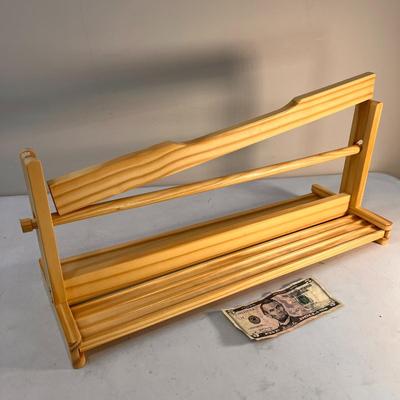 WOODEN PAPER ROLL DISPENSER RACK