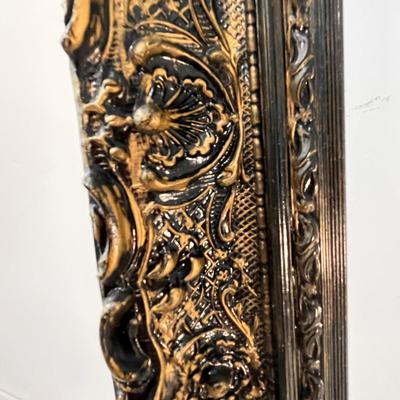 LARGE ORNATE FRAME 20â€ X 48â€ BLACK AND GOLD