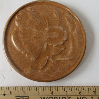 Lot 481: Vintage Frankoma Pottery Butterfly Trivet