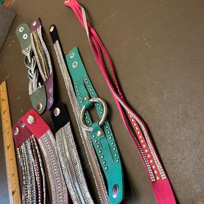 Leather & chain bracelets