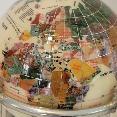 Semi Precious Stone Globe and Stand (LR-DW)