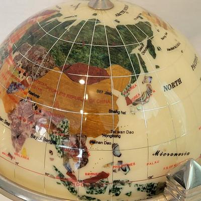 Semi Precious Stone Globe and Stand (LR-DW)