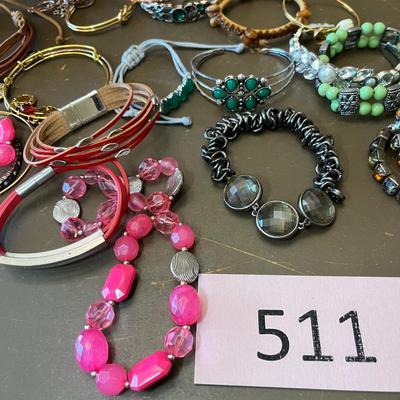 Large lot of bracelets