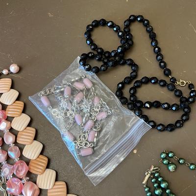Lot of colorful necklaces