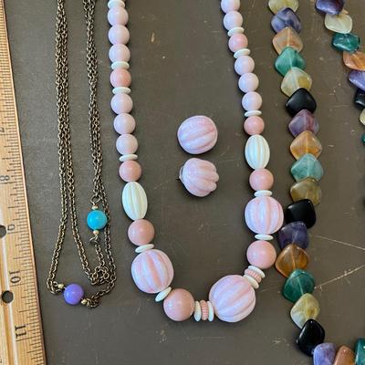 Lot of colorful necklaces