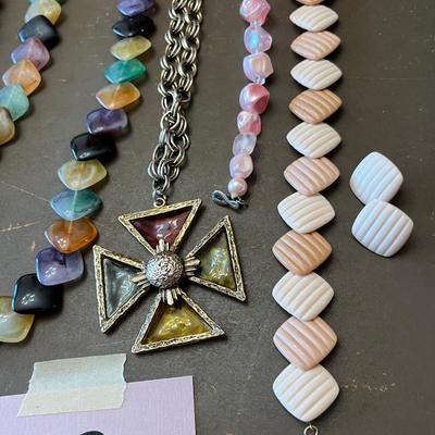 Lot of colorful necklaces
