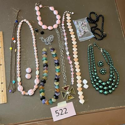 Lot of colorful necklaces