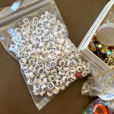 Box of beads & other