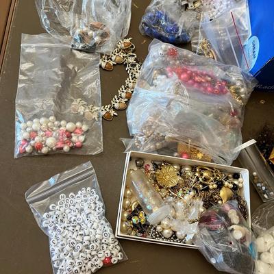 Box of beads & other