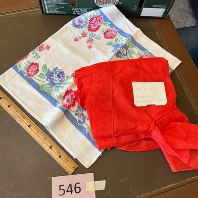 Vintage table cloths.