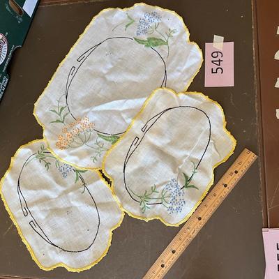 Embroidered doilies